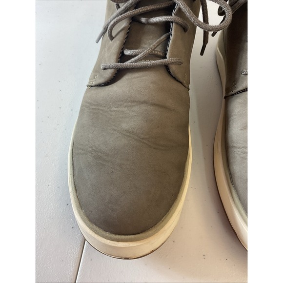 OluKai Papaku 'Ili Mens Gray Leather Chukka Boots Shoes US M 11.5 EUR 44.5 - Picture 6 of 14